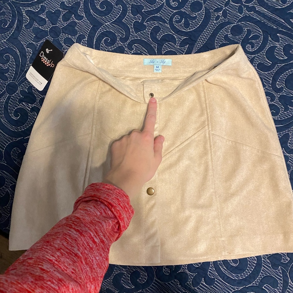 Suede skirt